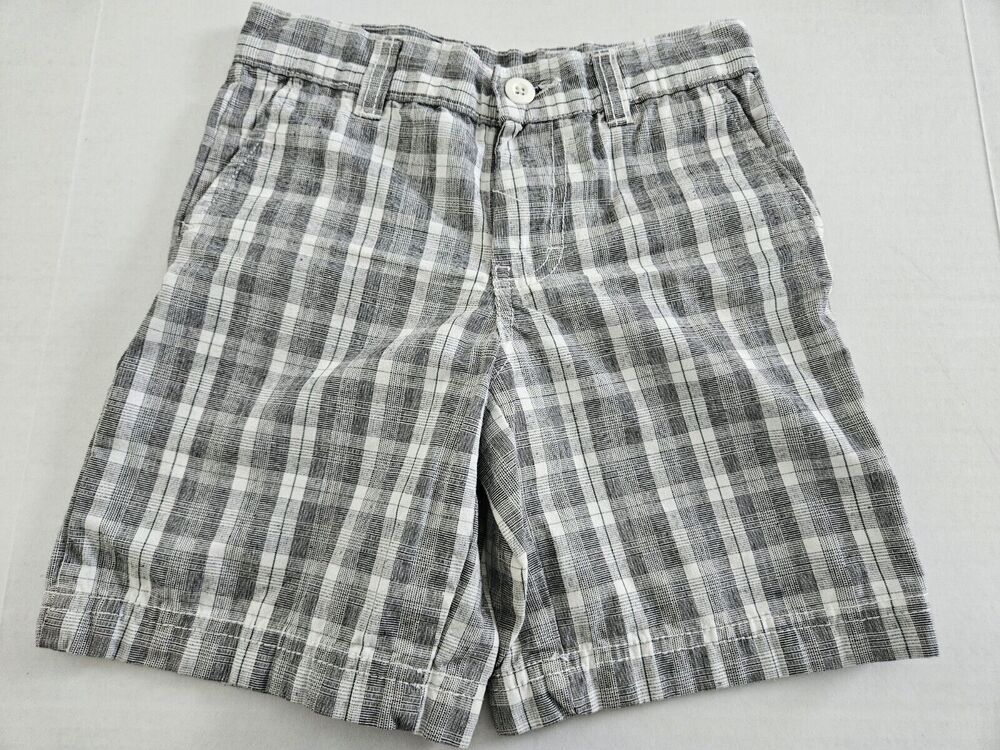 Dickies Boys Size 5 Black/white Plaid Shorts